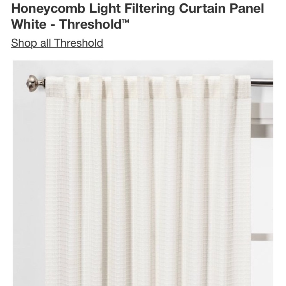 NWT light filtering honeycomb curtains panel